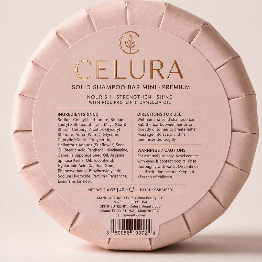 Solid Shampoo Bar Mini - Label detail view