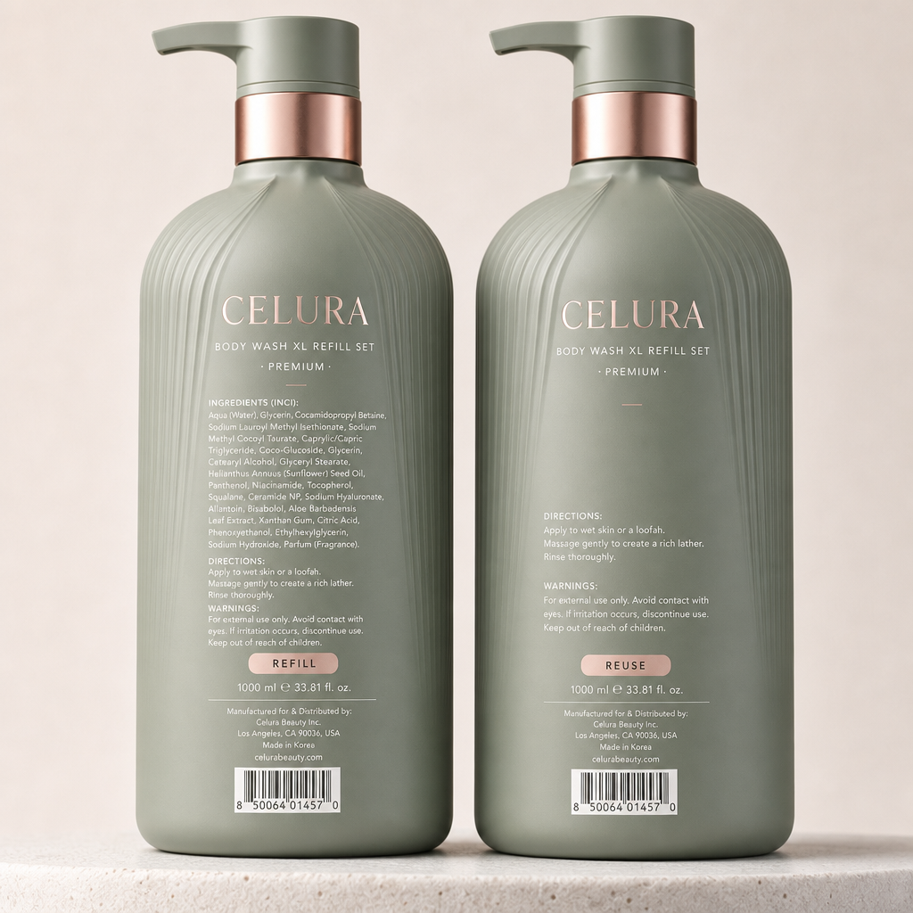 Body Wash XL Refill Set - Label detail view