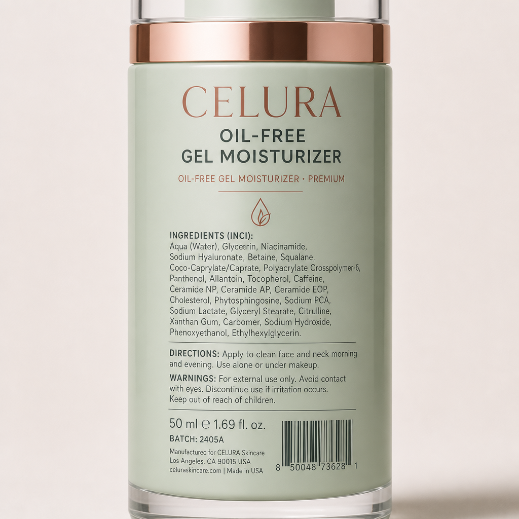 Oil-Free Gel Moisturizer - Label detail view