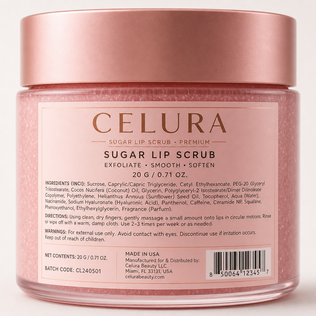 Sugar Lip Scrub - Label detail view