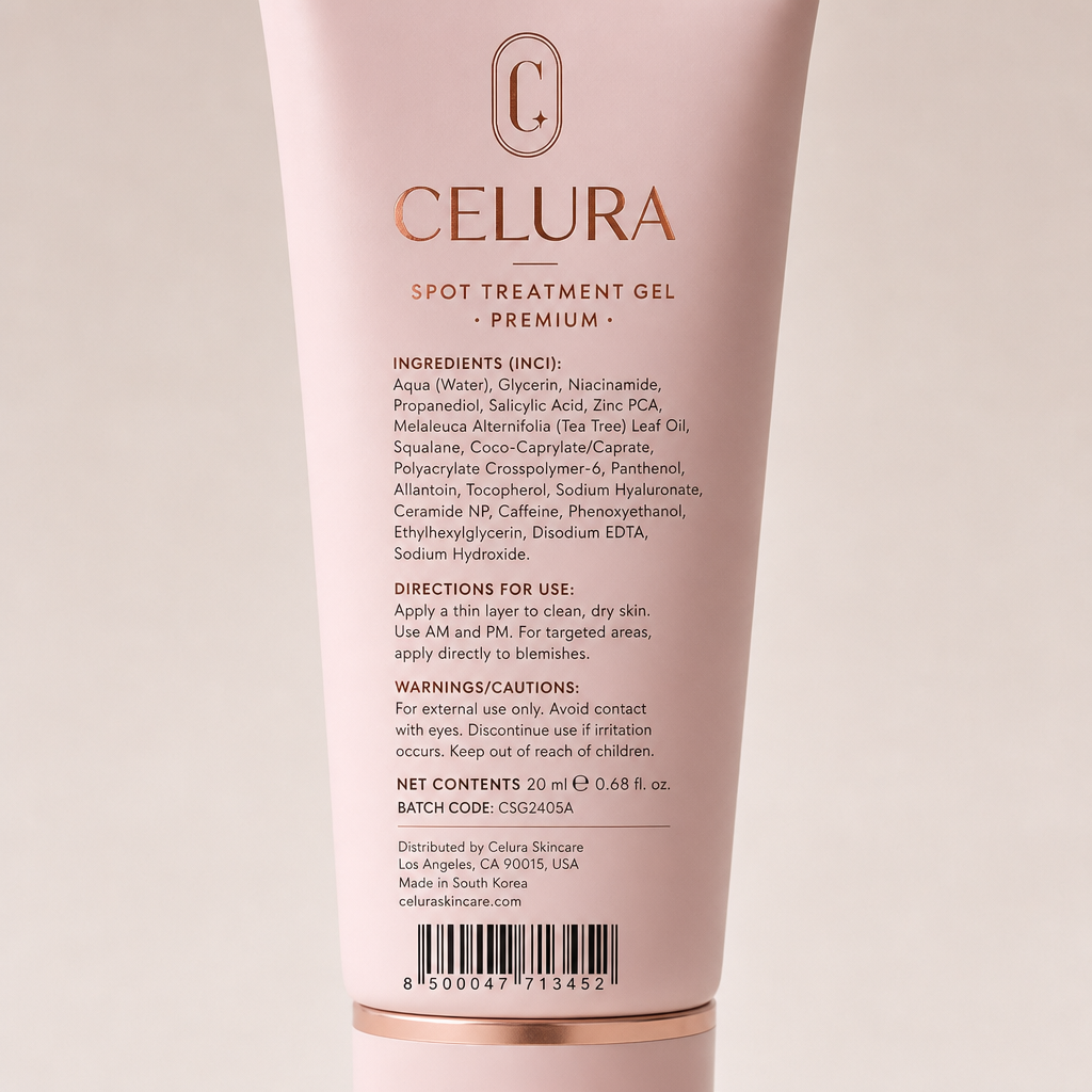Spot Treatment Gel - Label detail view